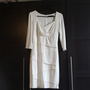 Slimming white dress